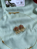 Kemp Lotus Invisible Chain with Earrings