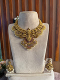 Antique Temple Lakshmi Necklace with Earrings