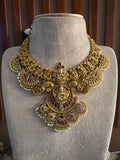 Antique Temple Lakshmi Necklace with Earrings