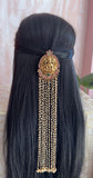Antique Lakshmi Ruby Green Pearl Choti/Hair Accessories
