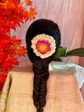 Real Look alike Foam Handmade Malli Lotus Center Hair Clips