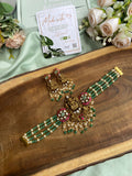 Antique Kemp Lakshmi Pearl Choker with Earrings