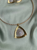 Diamond Look Alike Hasli Necklace with Earrings