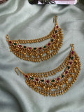 Ruby Green Golden Beads Mattals