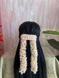 2 line Jaathi Mullai Go Clip 16" Artificial Flower Gajra
