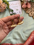 Kids/Adult Kemp Clustered Pearl Jhumkas