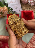 Temple Style Lord Ganesha Kum Kum Box with Openable Door