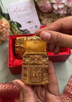 Temple Style Lord Ganesha Kum Kum Box with Openable Door
