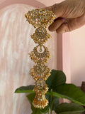 Kemp Jadau White & Golden Beads Jada Billa (Hair Accessory)