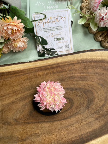 Real Look alike Foam Handmade Malli Pink Elastic Rubber Band / Hair Tie (Price for 1 pc )