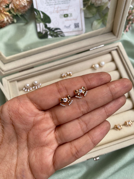 Anti Tarnish Bow Earrings