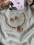 Simple Floral Hasli Necklace with Earrings in 3 Colours