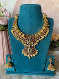 Bridal Nagasi Peacock Necklace with Jhumkas