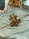 3D Antique Lakshmi Peacock Choker with Balis
