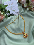 Traditional Palakka Ruby Green Necklace