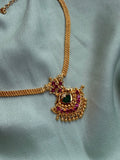 Traditional Palakka Ruby Green Necklace