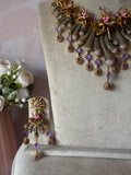 Designer Ballet Butterfly Dancing Girl Necklace with Earrings