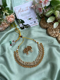 Cluster Pearl Flower Necklace with Earrings