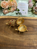 Antique Turtle Kumkum Box