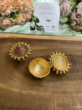 Antique Ruby Kumkum Box
