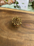 Antique Flower Petals Kumkum Box