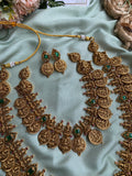 Antique Lakshmi Coin Short and Long Necklace with Earrings