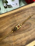 Rudraksha Ganesha Antique Gold Bracelet