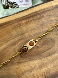 Rudraksha OM Antique Gold Bracelet