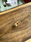 Rudraksha OM Antique Gold Bracelet