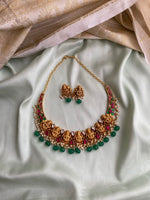 Antique Lakshmi Jadau necklace with earrings
