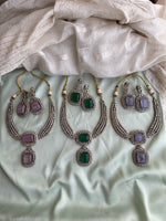 Zirconium AD necklace with earrings