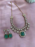Victorian mossonite necklace with earrings