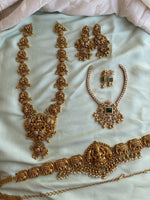 Antique Nagasi Lakshmi long Haram with earrings