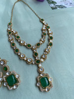 Victorian Mossonite Layered Haram with earrings