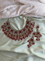 Ruby AD Victorian Necklace with earrings