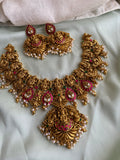 Antique Jadau necklace with earrings