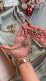 Simple Floral Hasli Necklace with Earrings in 3 Colours