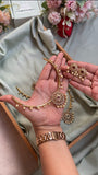 Simple Floral Hasli Necklace with Earrings in 3 Colours