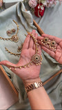 Simple Floral Hasli Necklace with Earrings in 3 Colours
