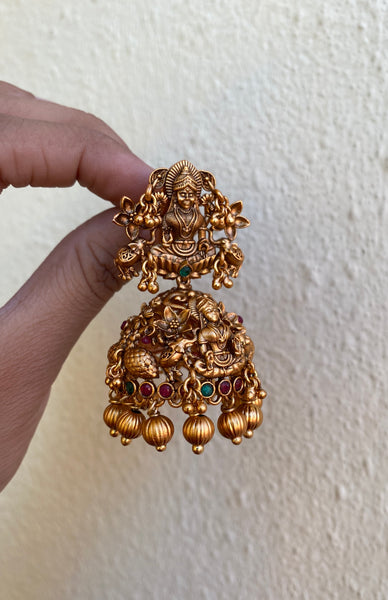 Lakshmi Jhumki - South Indian Temple Jewellery | Arjunazz