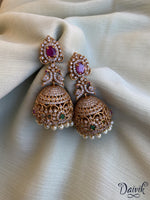 Ad Peacock Jhumkas Earrings