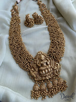 Heavy Bridal Guttaspusalu Long Haram With Earrings Neckwear/necklace