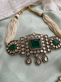 Victorian Emerald choker with Earrings