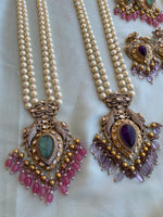 Victorian Pearl Haram with earrings in 2 colours ( price for each colour )