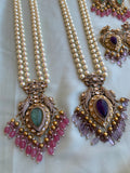 Victorian Pearl Haram with earrings in 2 colours ( price for each colour )
