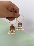 Pure Kemp Brass Loop Jhumkas in 2 colours