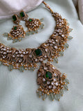 Victorian Green Necklace with earrings