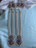 Pearl Victorian Haram in 2 colours with earrings (price for each )
