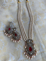 Pearl Victorian Haram with earrings in 2 colours