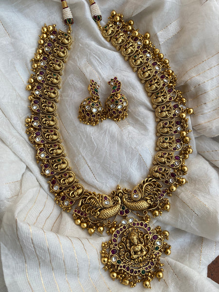 Lakshmi Bridal Long Haram with Earrings